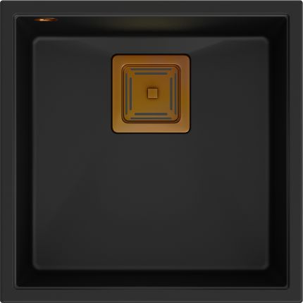 Zlewozmywak Quadron DAVID 40 GraniteQ pure carbon/elementy złote