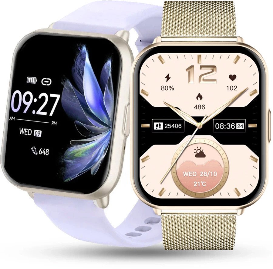 Zegarek Damski SMARTWATCH RUBICON RNCF46 z dwoma paskami