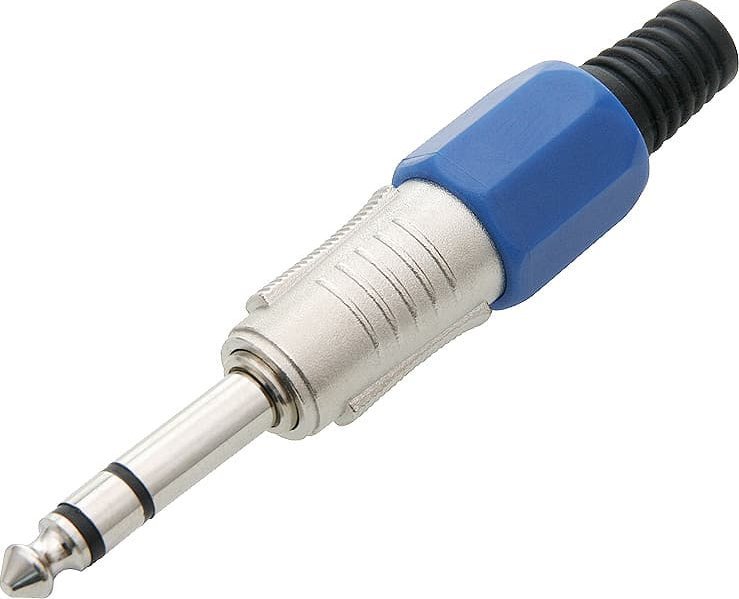 Kabel Blow 10 szt. Wt.Jack 6,3 ST METAL NIEBIESKI HQ (1PH)