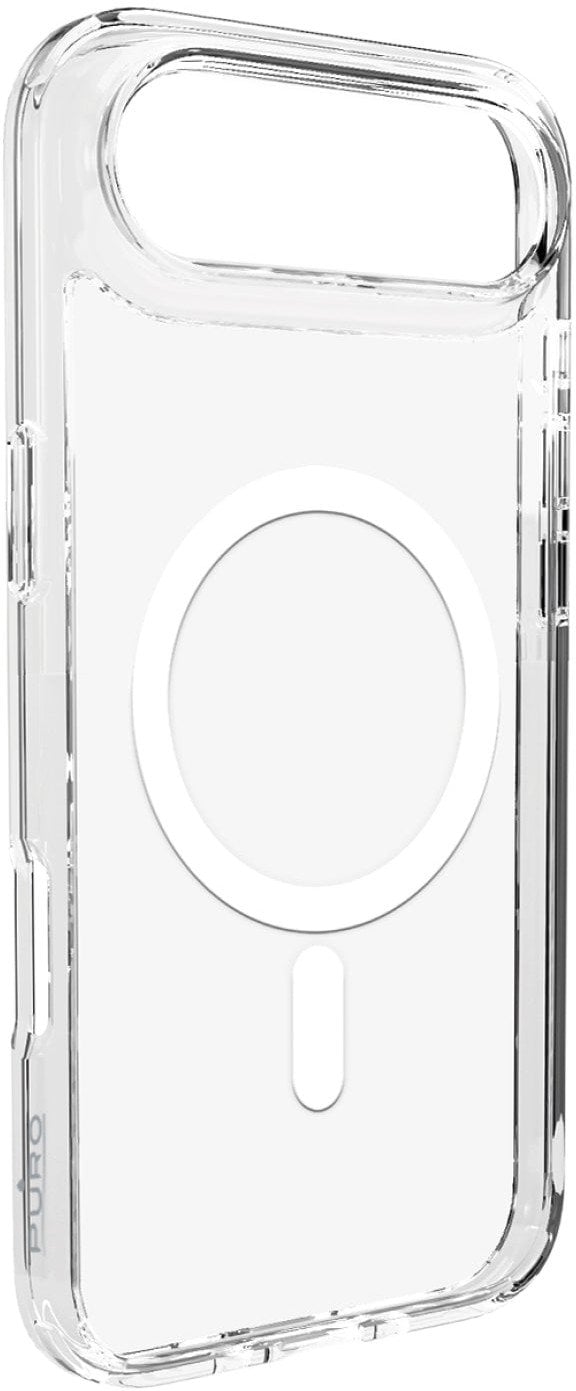 Etui Puro Lite Mag TPU+PC kompatybilne z MagSafe na iPhone 17 Air - przezroczyste z białym pierścieniem