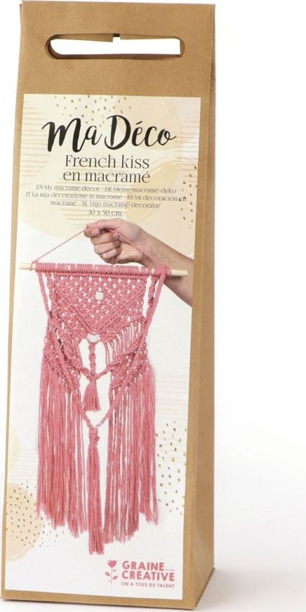 Graine Creative Zestaw do Makramy wiszący 30x50 cm