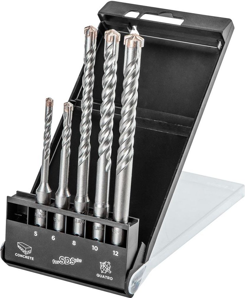 Wiertło Topex do betonu SDS+ 5 6 10 12 8mm 5szt. (57H572)