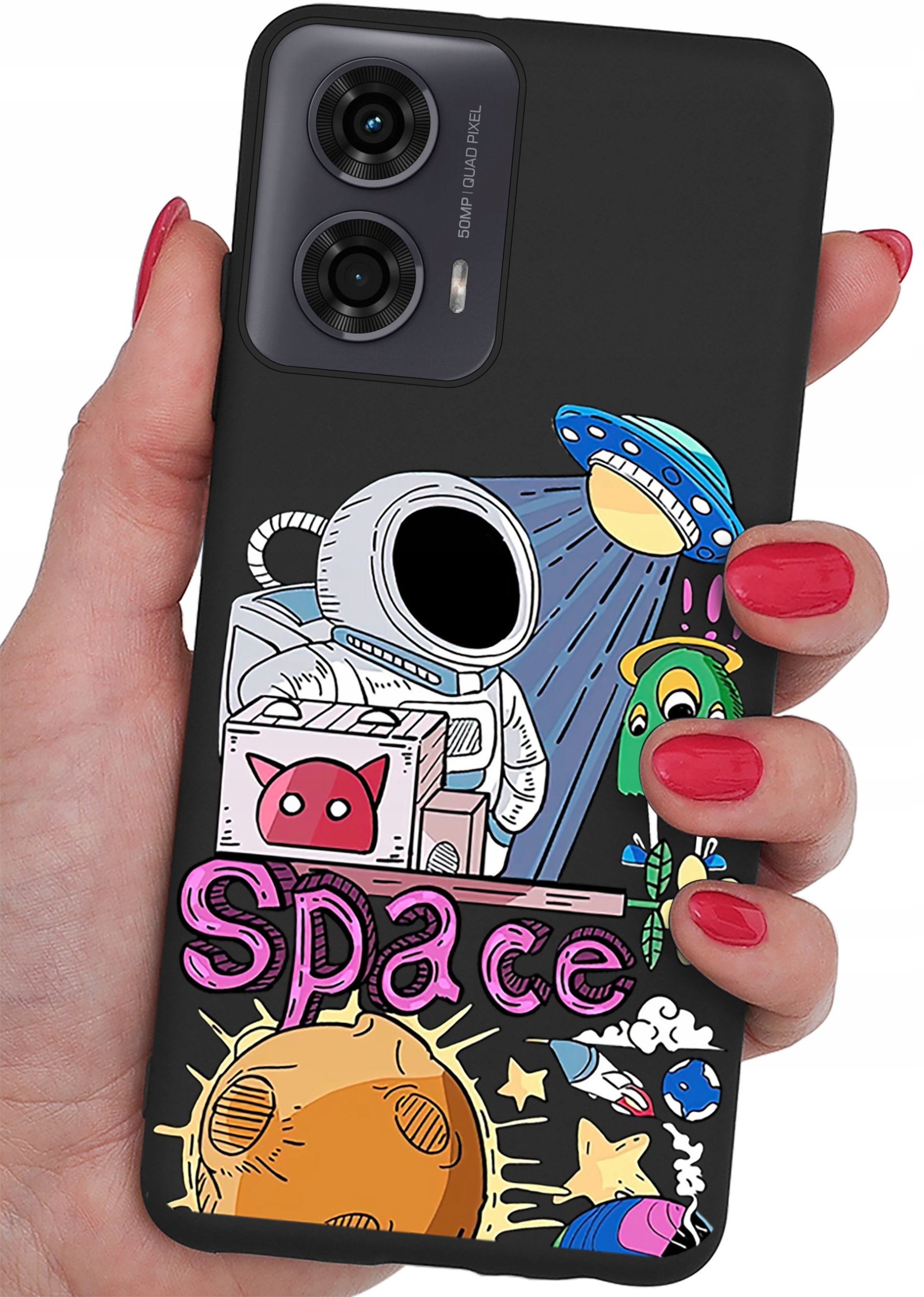 Etui do Motorola Moto G24 | G24 POWER | G04 CASE WZORY MATT PLECKI + SZKŁO