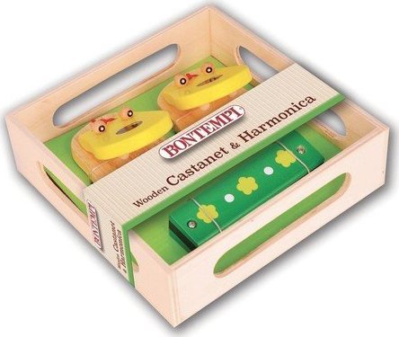 Bontempi BONTEMPI DREWNIANE KASTANIETY I HARMONIJKA