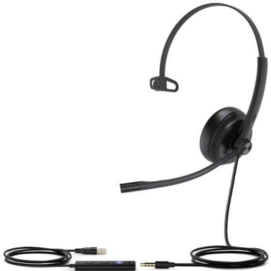 Yealink UH34 SE Mono Teams USB-A Zestaw słuchawkowy Przewodowa Opaska na głowę Połączenia/muzyka USB Typu-A Czarny