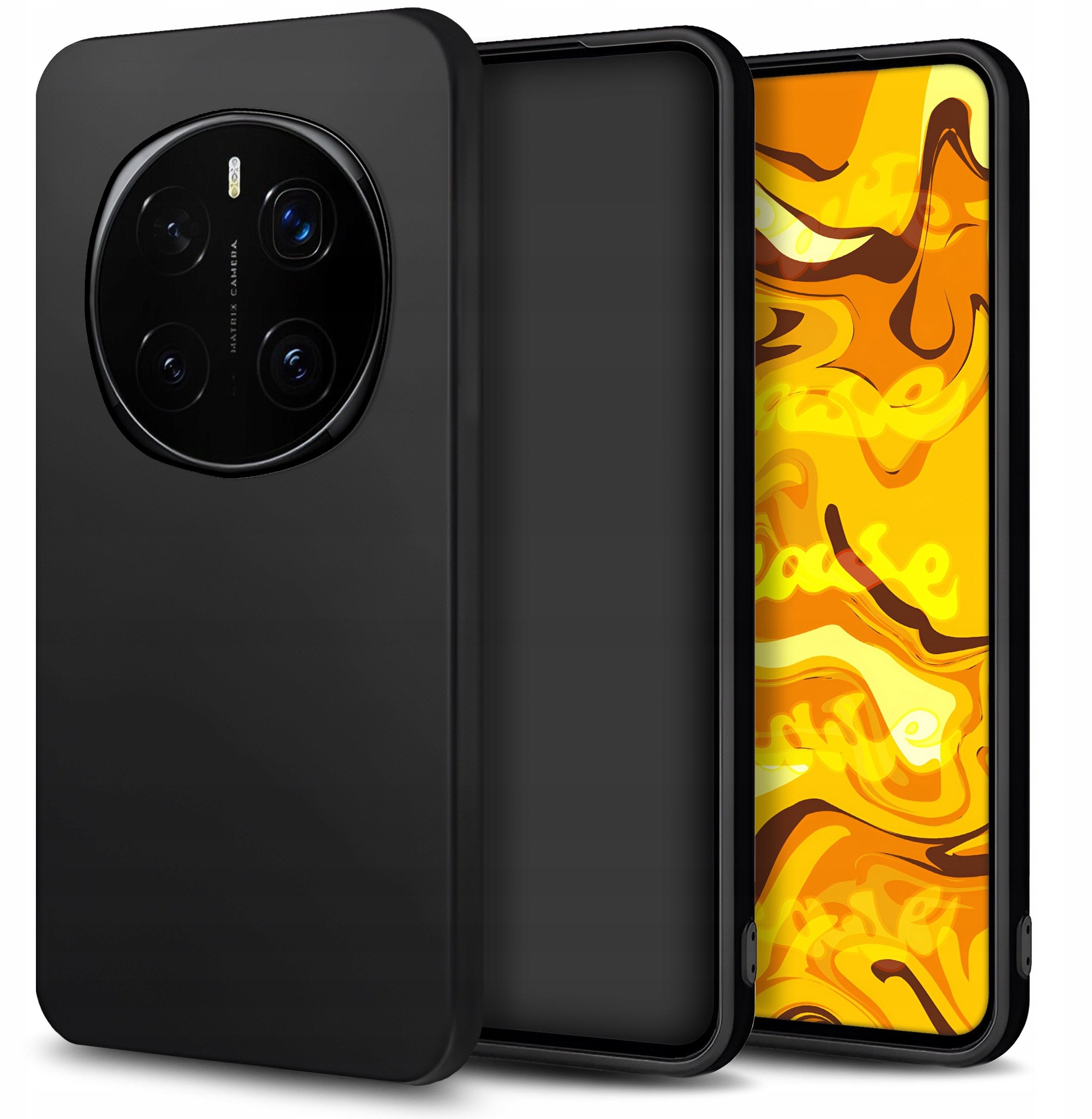 Etui do Honor Magic7 Pro (Czarne, Matowe, Obudowa Slim, Silikon, Plecki)