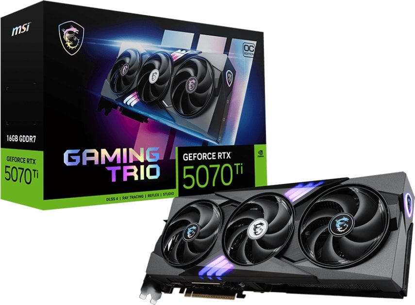 Karta graficzna MSI GeForce RTX 5070 Ti Gaming Trio OC 16GB GDDR7 DLSS4