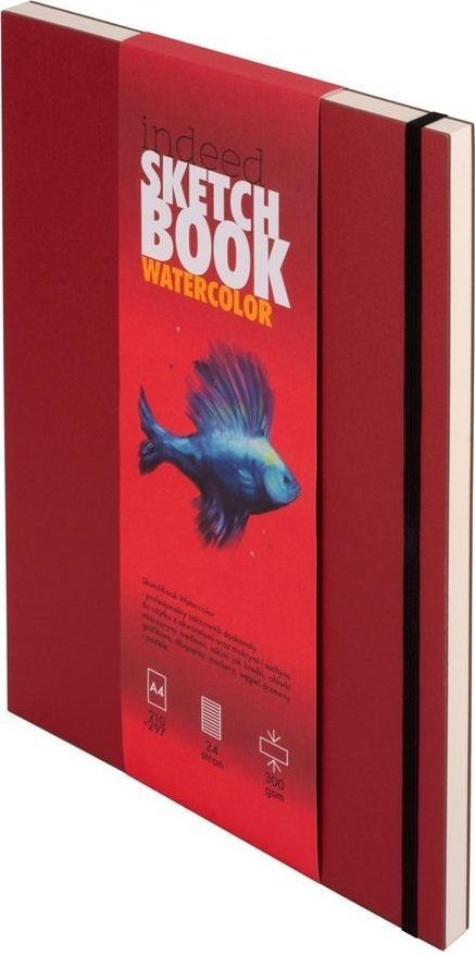 Szkicownik Indeed Watercolor A4 czerwony