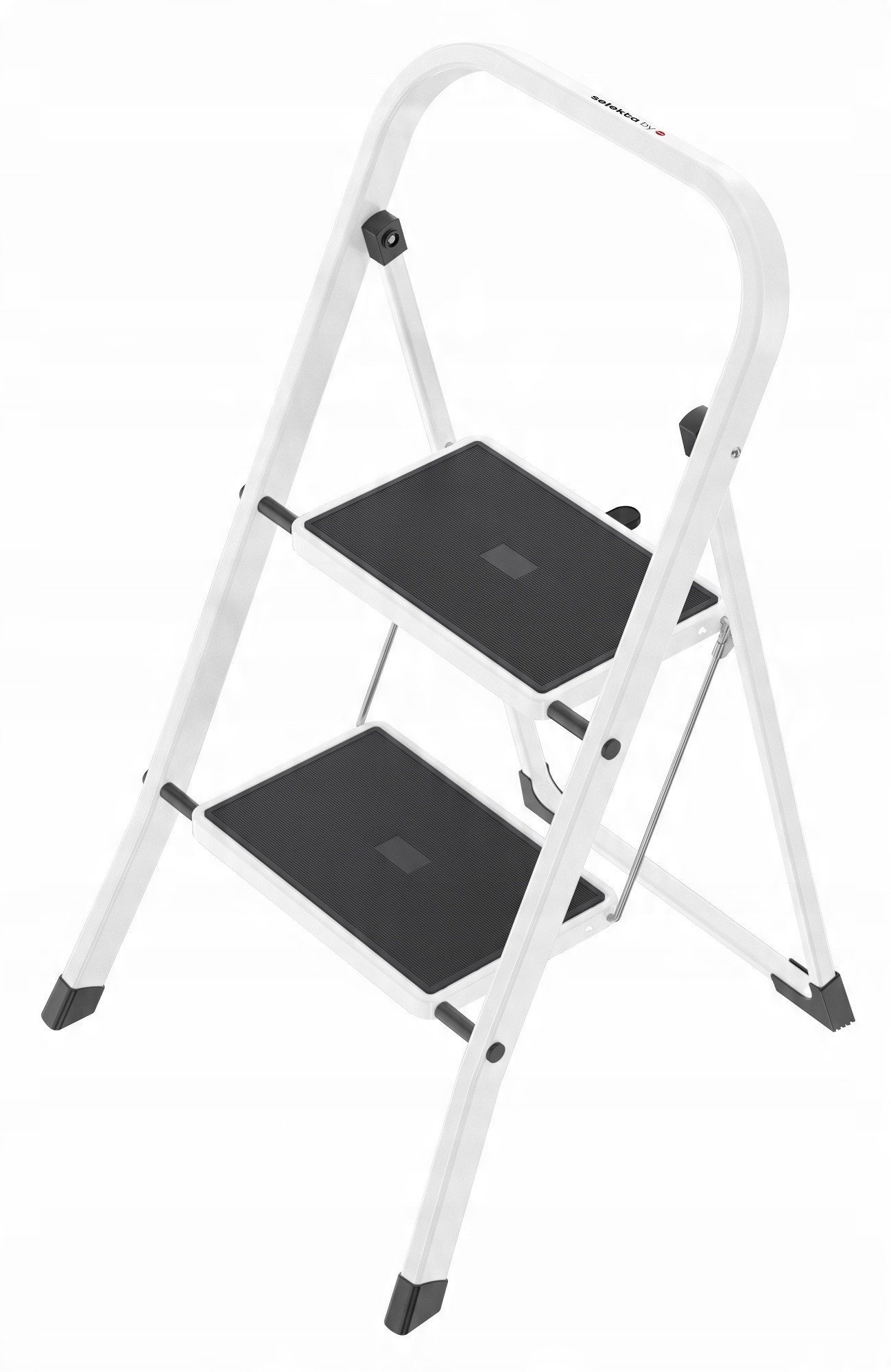Folding stepladder K40 BasicLine / steel / 2 steps safety handle 4007126017192