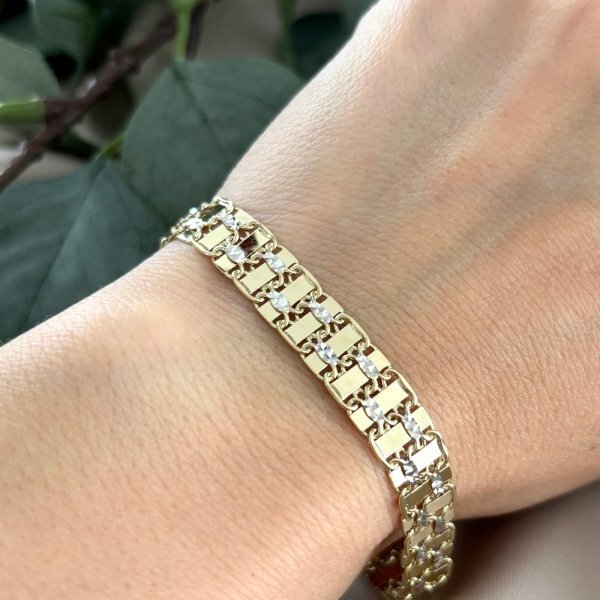 Caspol Złota Bransoletka damska - Elegancja i Styl | Kod: BR.01420 PR.585