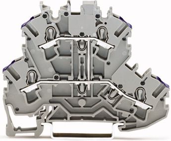 Wago Złączka szynowa 2-pietrowa 2,5mm2 L szara (2002-2208)