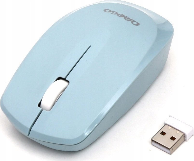 Mysz Omega OMEGA MYSZ BEZPRZEWODOWA MOUSE WIRELESS 1200DPI LIGHT BLUE [45867]