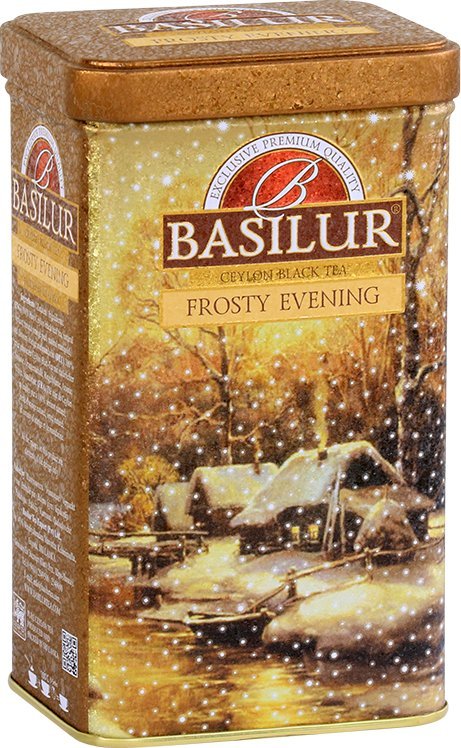 Basilur Basilur FROSTY EVENING herbata czarna pomarańcza mandarynka - liściasta w puszce 85 g