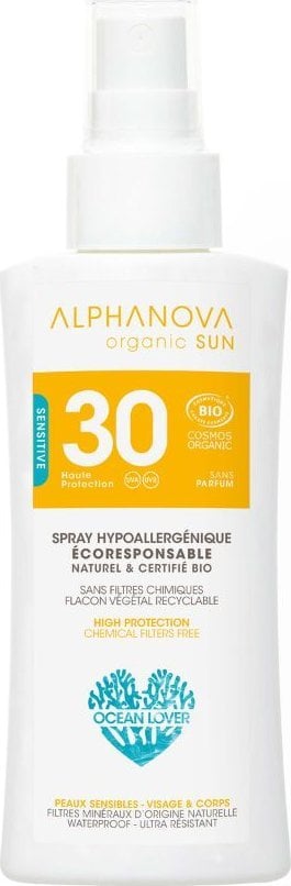 ALPHANOVA SUN Alphanova Sun, Bio Spray z filtrem SPF30, wersja podróżna, 90g