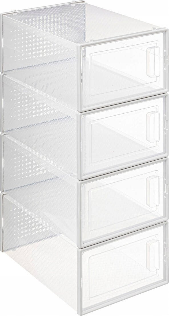 5five Przezroczyste pudełka na buty STAK, 4 sztuki