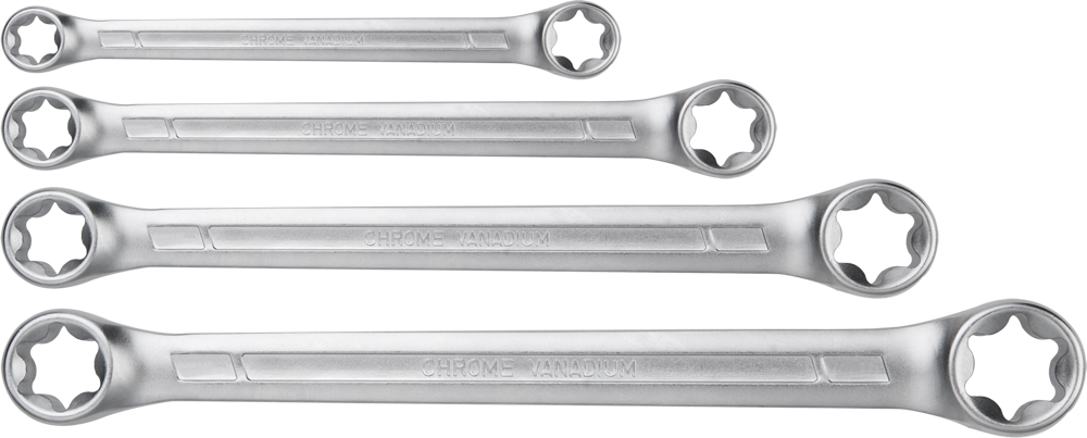 Neo Zestaw kluczy oczkowych dwustronnych torx E6-E24 4szt. (09-980)