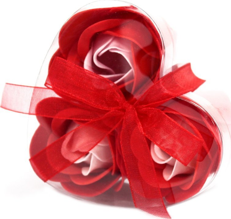 Bispol Zestaw 3 Mydlanych Kwiatów - Czerwone Róże