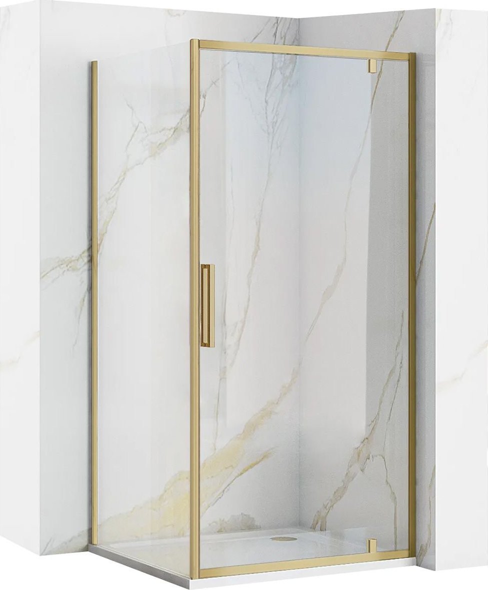 Rea Kabina Prysznicowa Narożna REA Rapid Swing Złota Szczotkowana