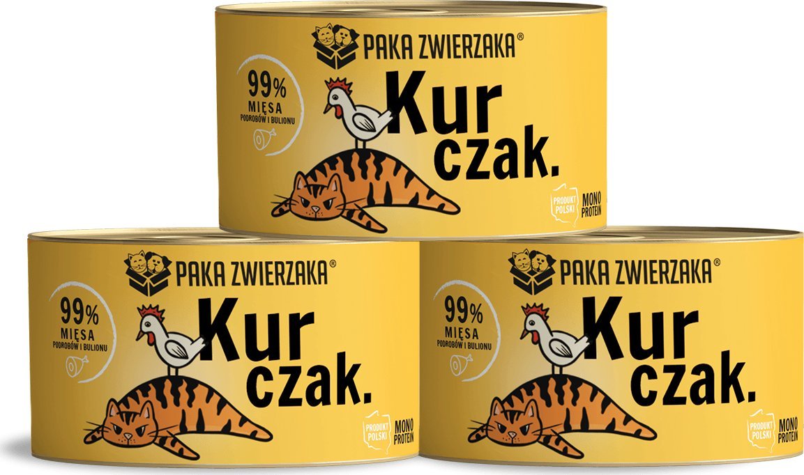 Paka Zwierzaka Paka Zwierzaka- karma mokra kurczak 3x200g