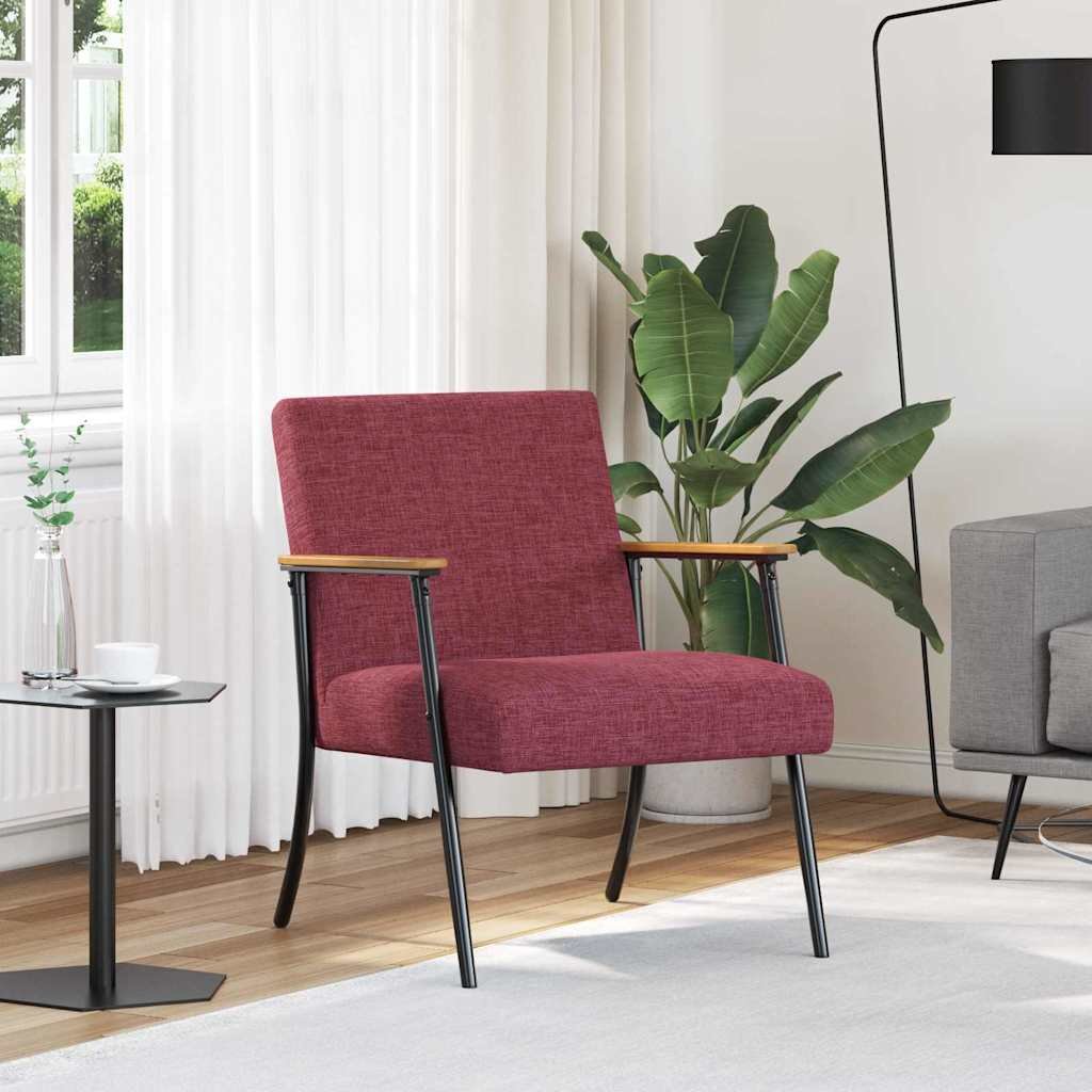 vidaXL fotel Czerwone wino 59 x 75 x 78 cm tkanina