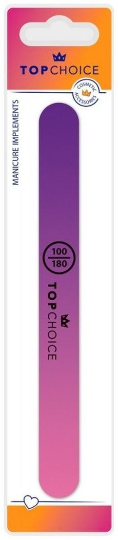 Top Choice Manicure pilnik do paznokci rainbow 100/180-prosty (70112) 1szt