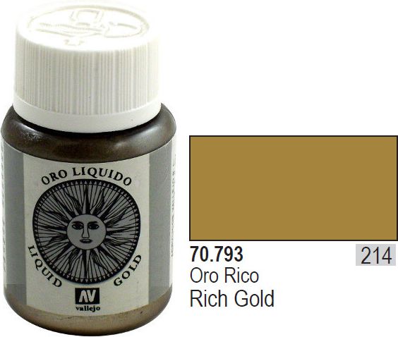 Vallejo Farba Nr214 Rich Gold 35ml - 70793