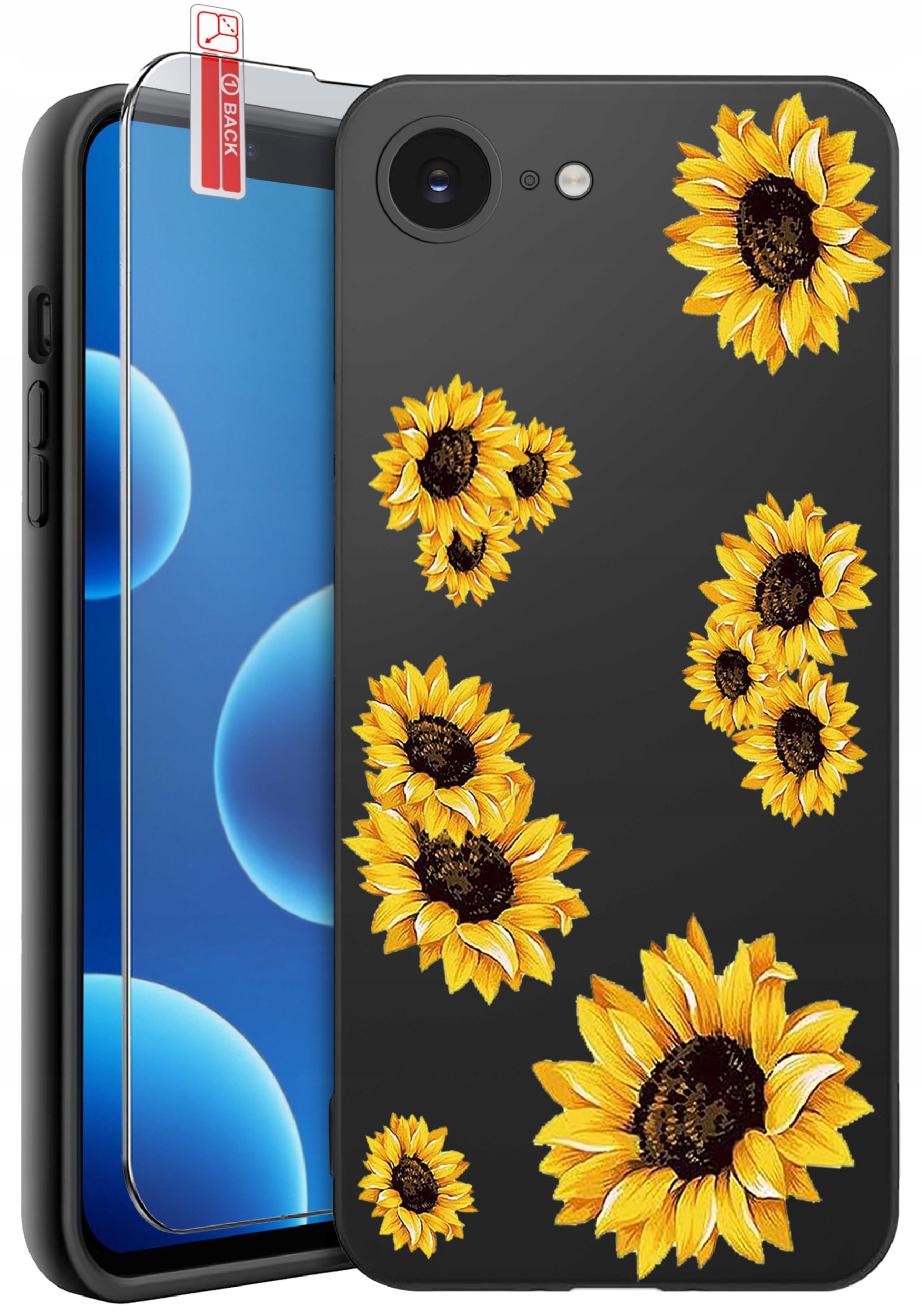 ETUI do iPhone 16e | WZORY | SILIKONOWE MATT CASE + SZKŁO 9H