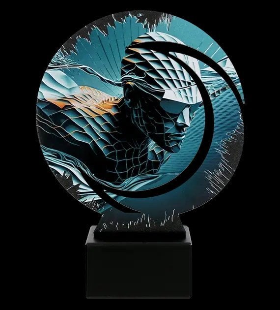 Victoria Sport Trofeum metalowe z marmurową podstawą - Pływanie