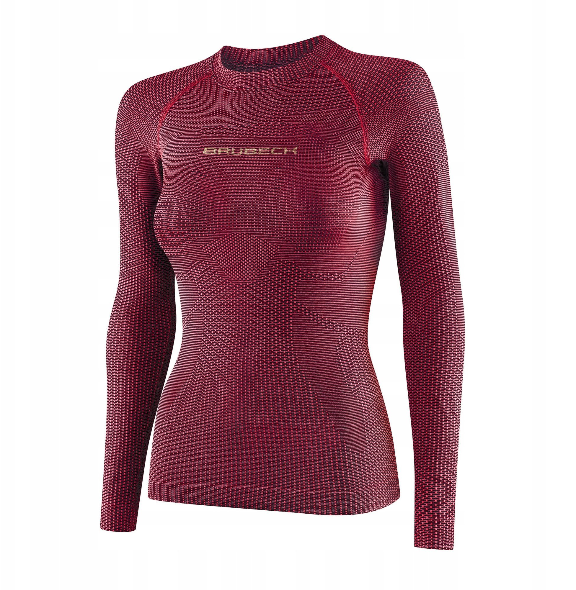 LS1594W Koszulka damska 3D PRO z długim rękawem fuksjowy XL