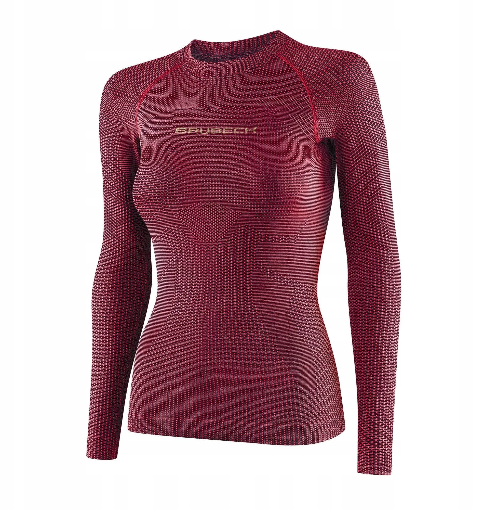 LS1594W Koszulka damska 3D PRO z długim rękawem fuksjowy XL