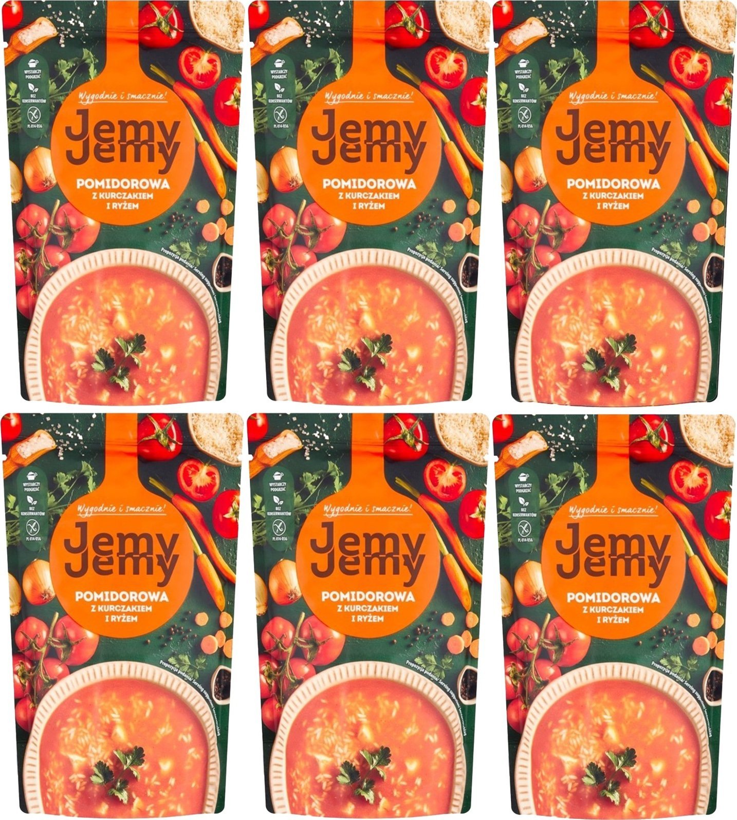 JemyJemy JemyJemy Pomidorowa z kurczakiem i ryżem 450 g x 6 sztuk