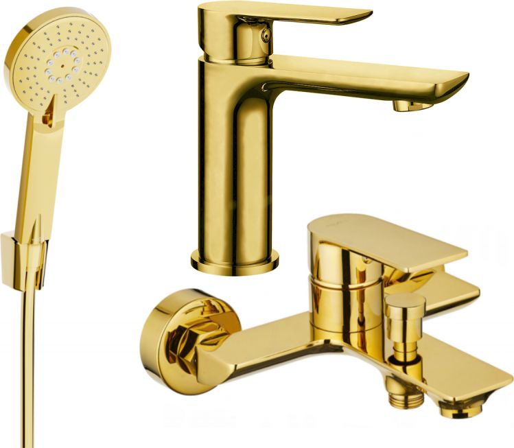 Mexen Mexen Alfa R40 zestaw wannowy, złoty - 745703R40-50