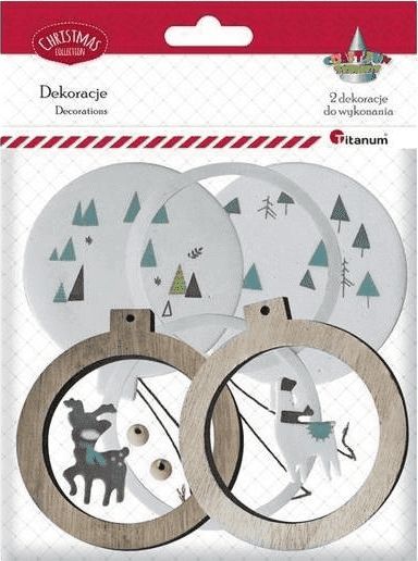 Titanum Zestaw do złożenia Drewniane Bombki 2szt.