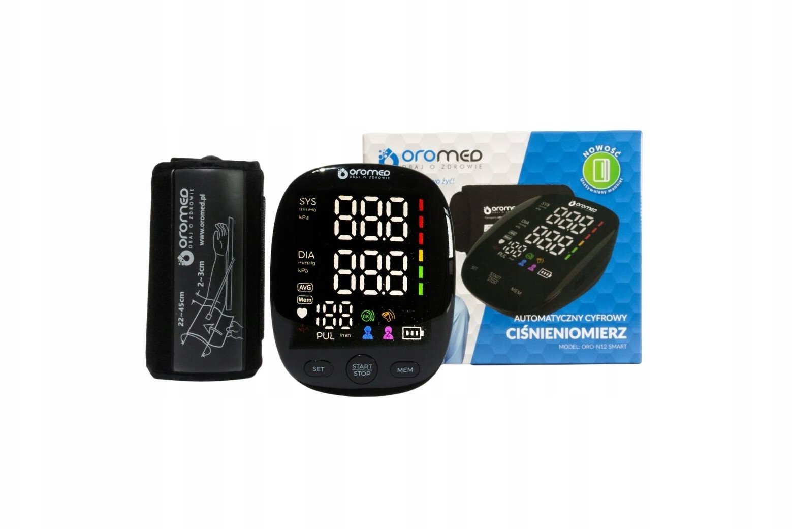 Ciśnieniomierz elektroniczny NARAMIENNY USB OROMED ORO-N12 SMART