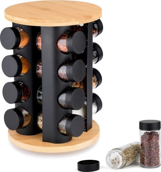 Elitehoff STOJAK OBROTOWY NA PRZYPRAWY 16 POJEMNIKÓW E-8253