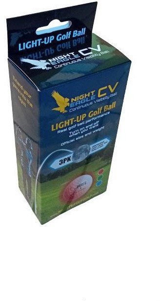 Piłki golfowe NIGHT EAGLE świecące led (różne kolory, 3 szt.)