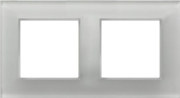 Ospel Ramka podwójna Aria Prestige Ospel białe szkło R-2UGC/31/00