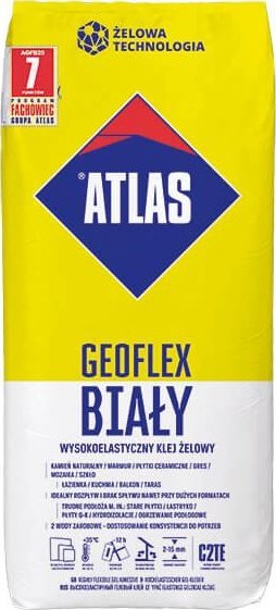 ATLAS Zaprawa GEOFLEX BIAŁY 25kg wysokoelastyczny klej żelowy
