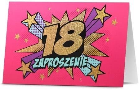 Zaproszenie Urodziny 18 (5szt)