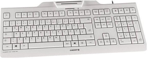 Klawiatura Cherry KC 1000 SC KEYBOARD AZERTY BE/WHITE/GRAY