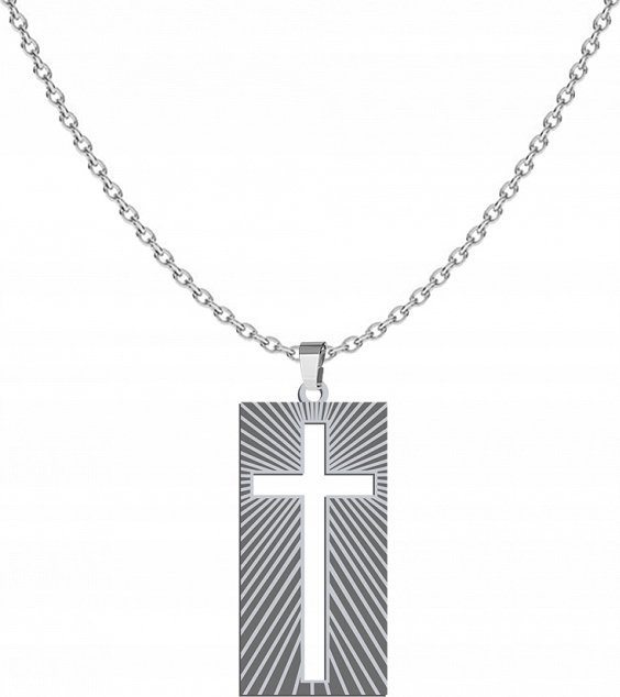 Radziszewska Jewellery Naszyjnik Srebrny z Krzyżem Krzyż 925 Prezent DEDYKACJA GRATIS