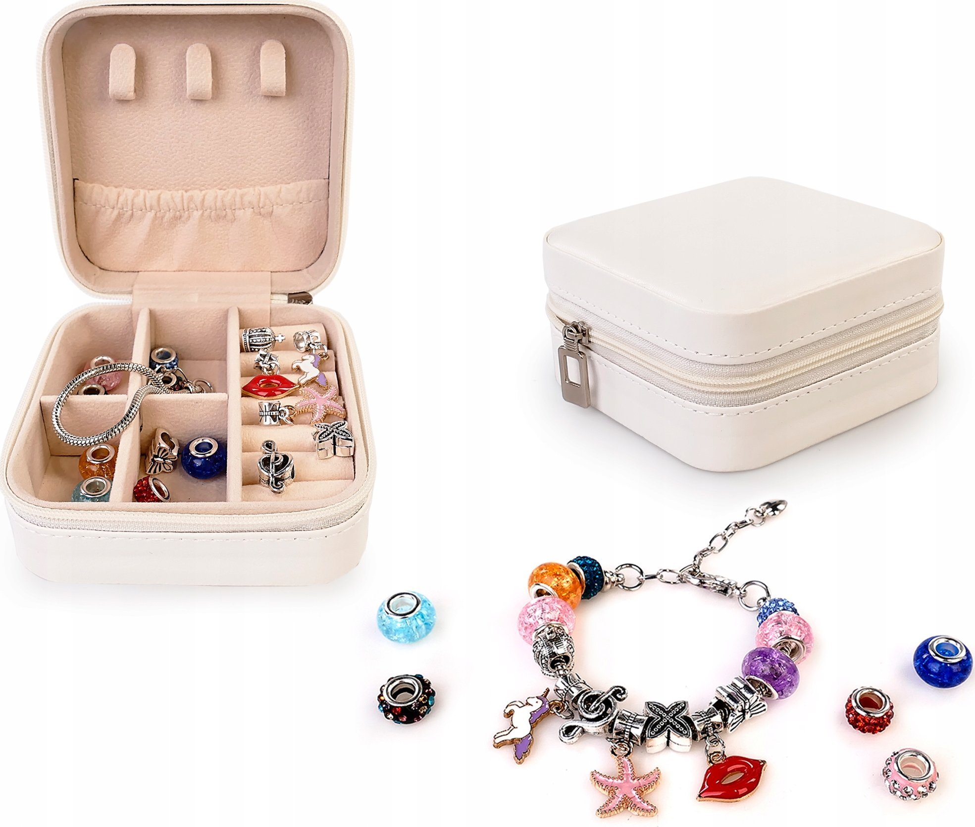 *****Zestaw d/tworz.biżuterii w kuferku 72el 13750