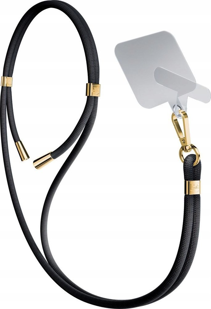 3MK Smycz do telefonu - 3mk EasyClip - czarna (złoty)