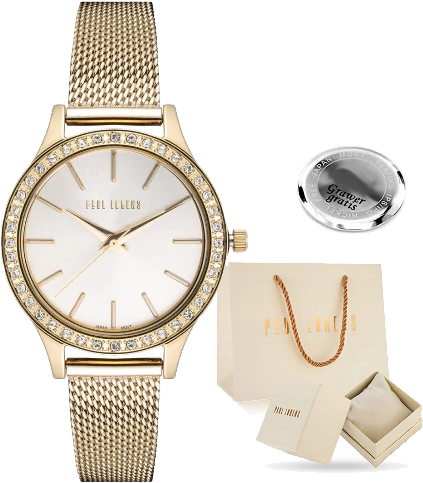 Zegarek damski Paul Lorens VANESSA złoty z grawerem