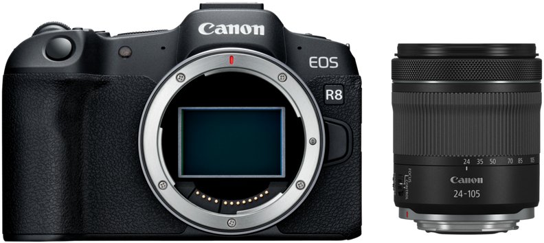 Aparat Canon EOS R8 + RF 24-105 mm f/4-7.1 IS STM (5803C095)