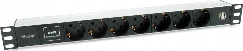 Equip Equip Steckdosenleiste 19"(1HE)7fach Schuko16A,1,8m Kabl. si