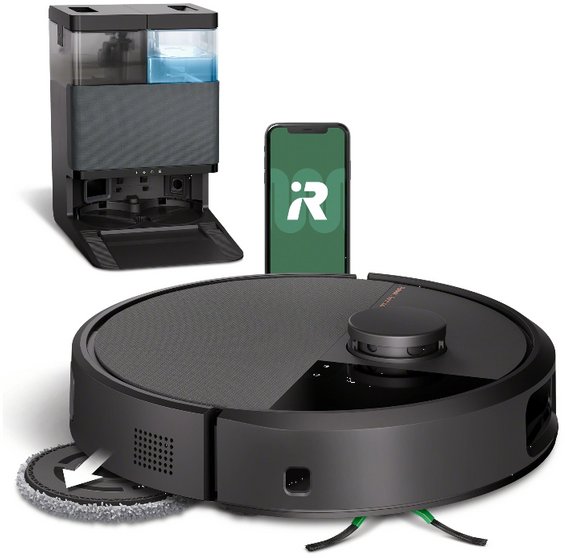 Robot sprzątający iRobot Robot sprzątający mopujący Roomba Plus 505 Combo + Baza oczyszczająca Czarny