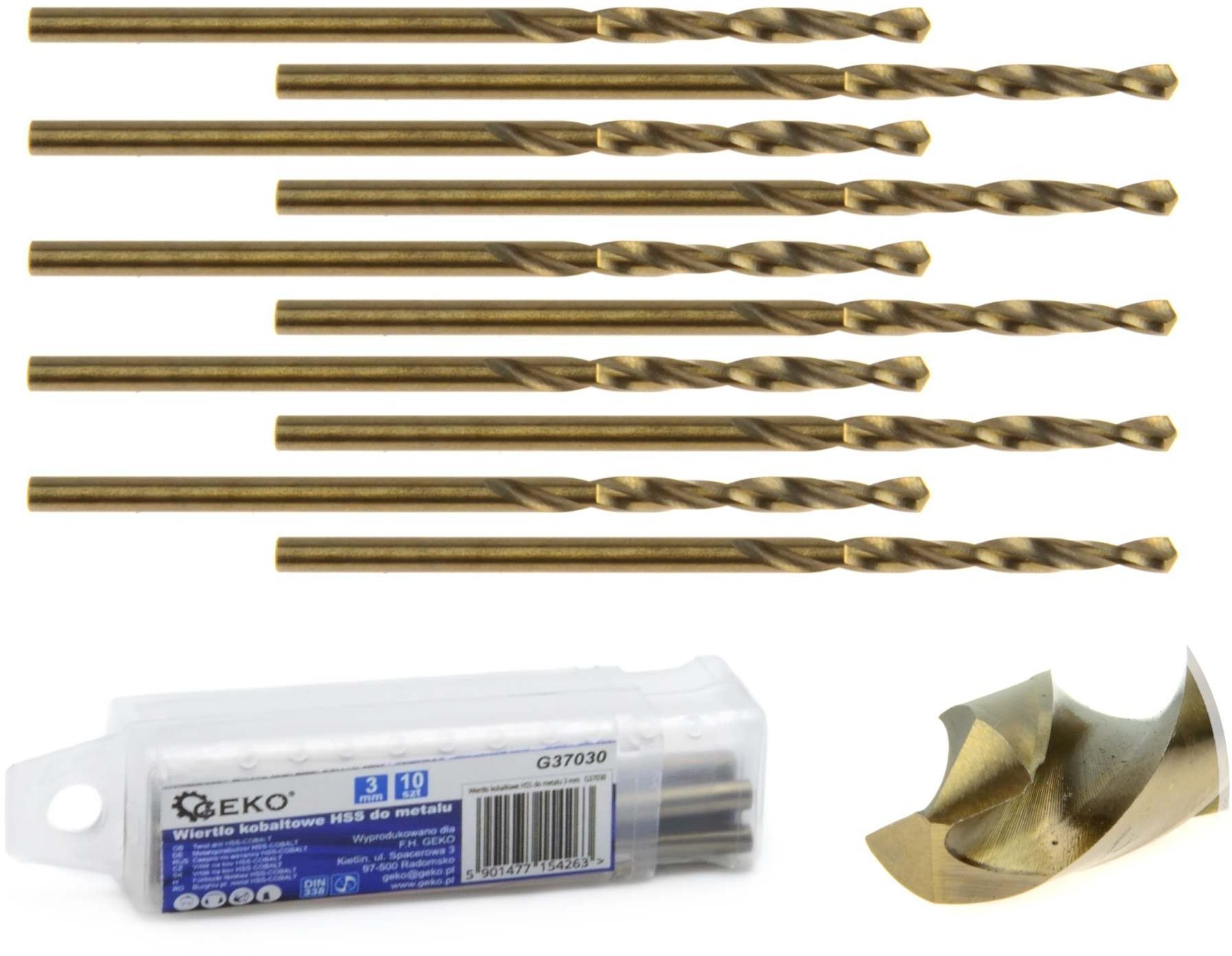 Wiertło kobaltowe HSS do metalu 3 mm (10/2520)