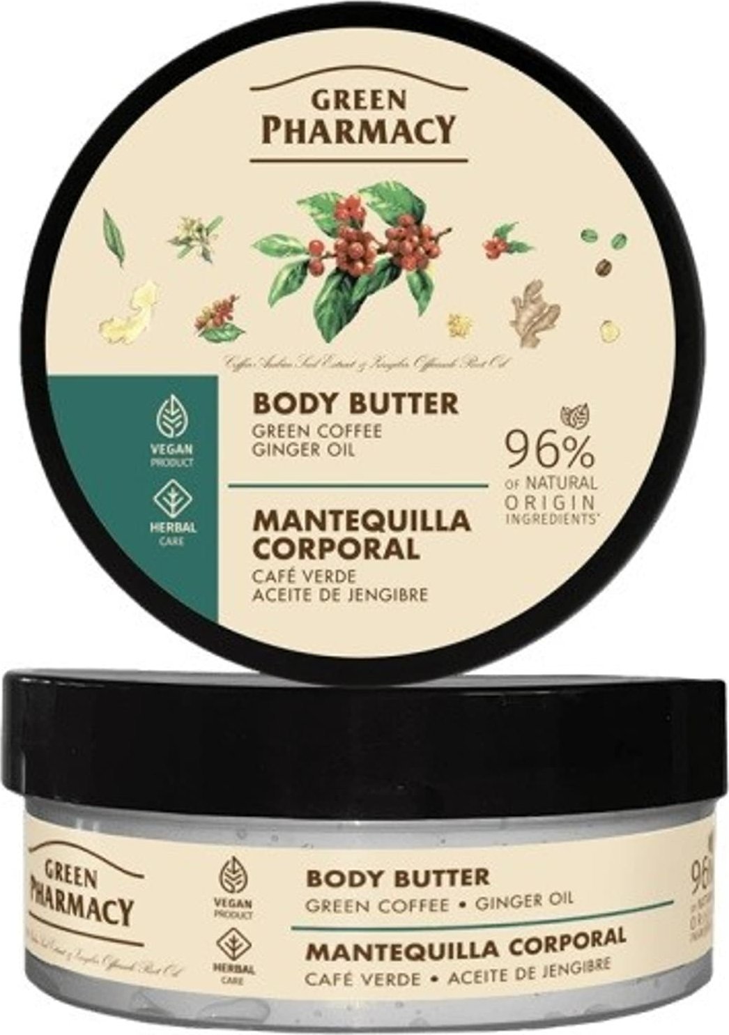Green Pharmacy GREEN PHARMACY Multi Masło do ciała Zielona kawa i Imbir 200 ml