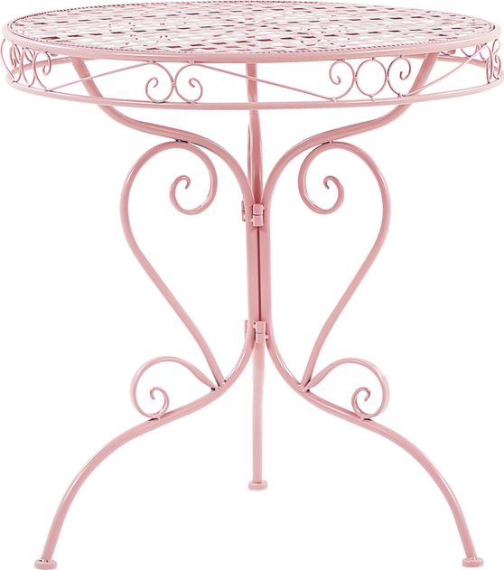 Shumee Stolik ogrodowy metalowy różowy ALBINIA